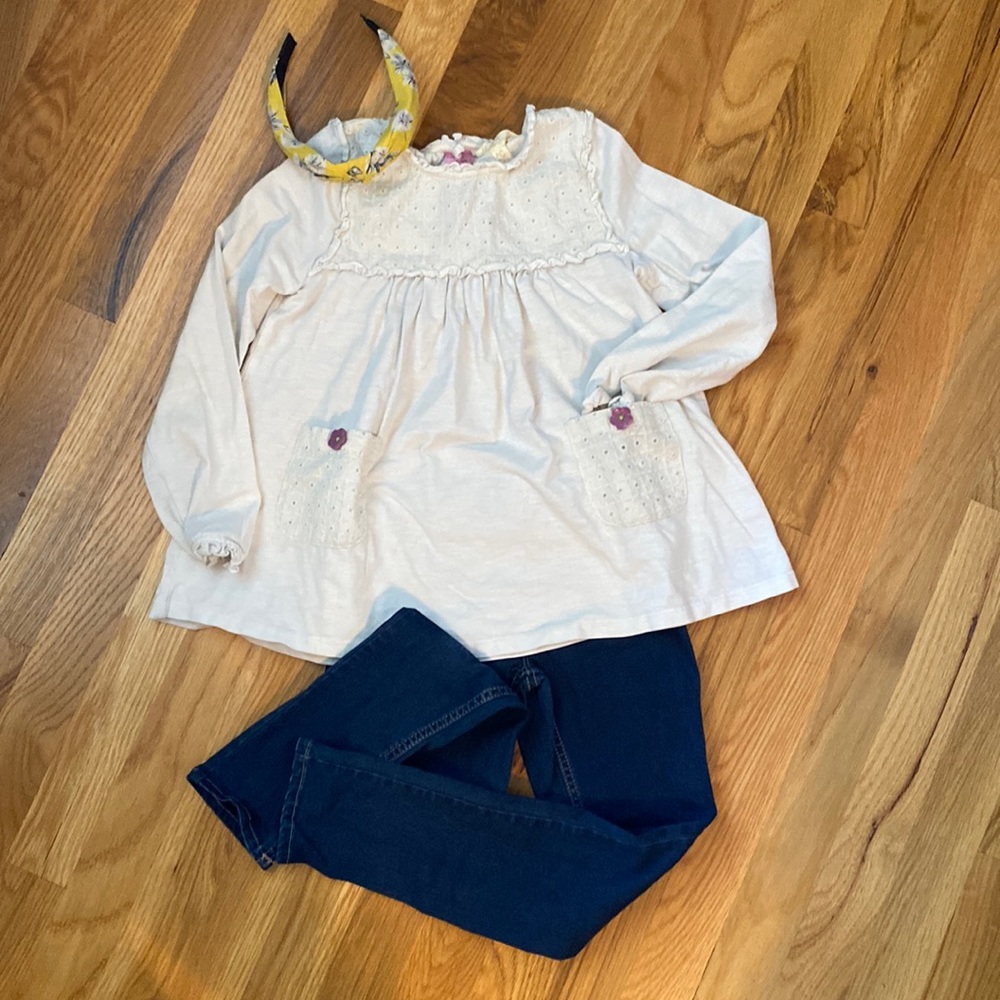 Girls White Matilda Jane Tunic Blouse